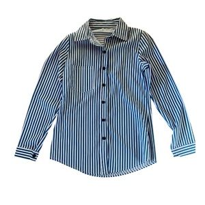 Blue & white striped top